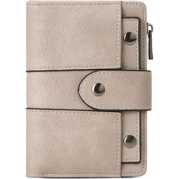 Small Wallet faux Leather Slim Khaki - Picture 1 of 7
